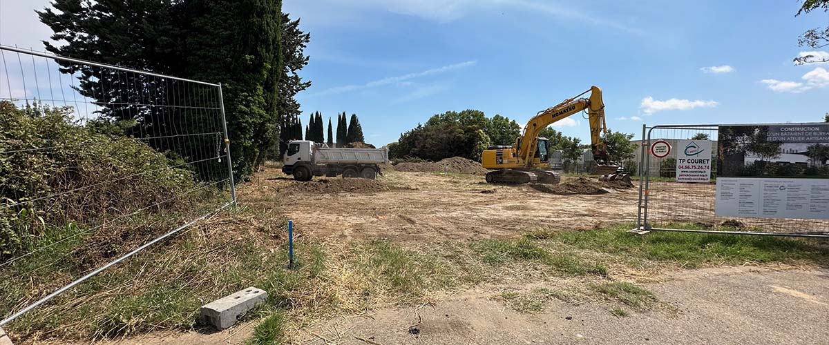 Chantier en cours du futur bâtiment A2i